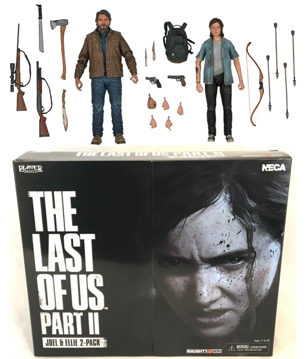 Dented box) NECA The Last of Us 2 Joel & Ellie (2 Figure Set